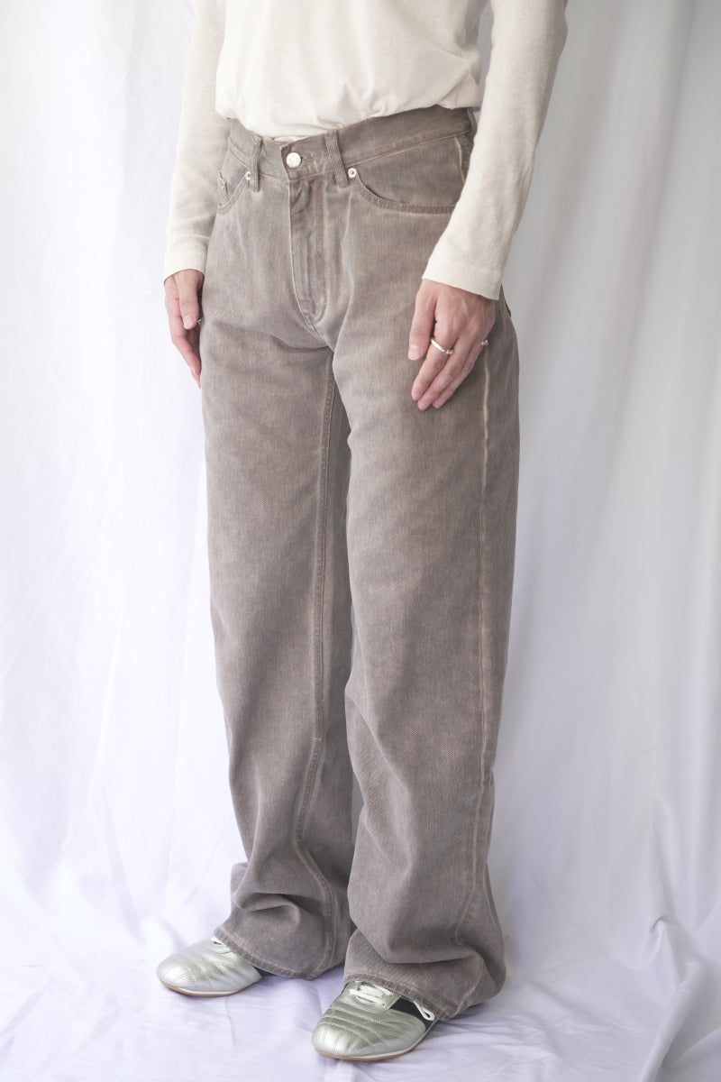 SHAKE JEANS / BROWN COLD DYE
