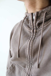 BUBBLE ZIP HOODIE / VINTAGE MUD FLEECE