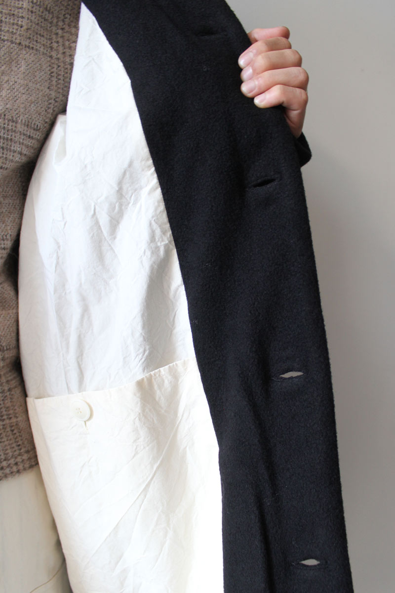 BIG BLOBBY COAT - HEAVY CASHEMERE / BLACK [26AW入荷予定]