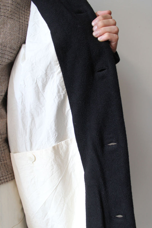 BIG BLOBBY COAT - HEAVY CASHEMERE / BLACK