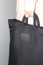 Load image into Gallery viewer, BIG PILLOW TOTE / BLACK SURFACE NYLON