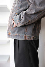 Load image into Gallery viewer, BOLD DENIM JACKET / RUST FLOCK