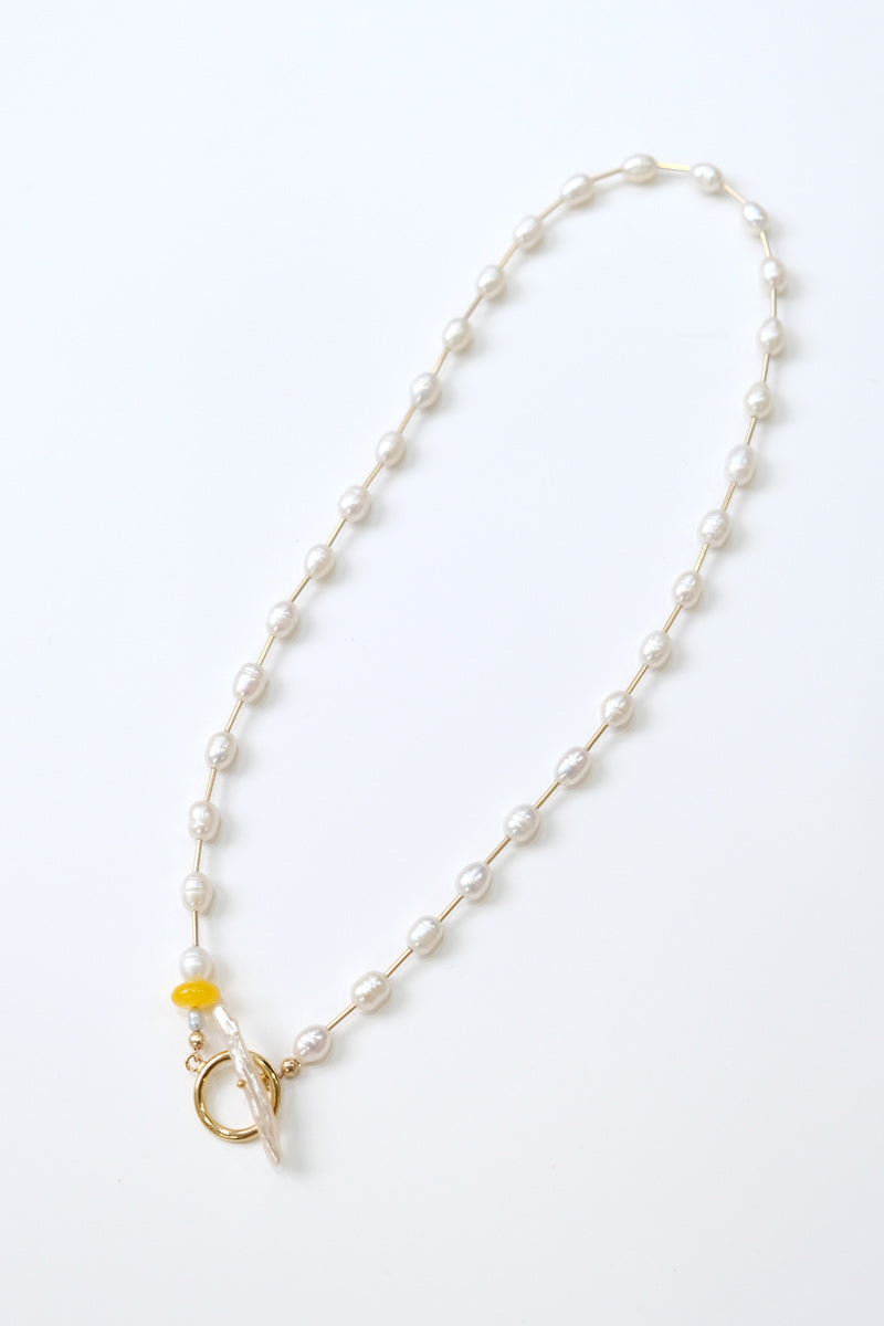 BONAR CHOKER WHITE / GOLD FILLED