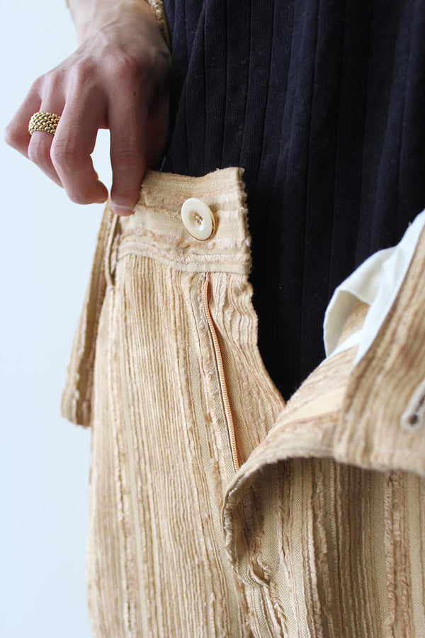 RICHIE TROUSER / FLUID BEIGE STRIPE [30%OFF]