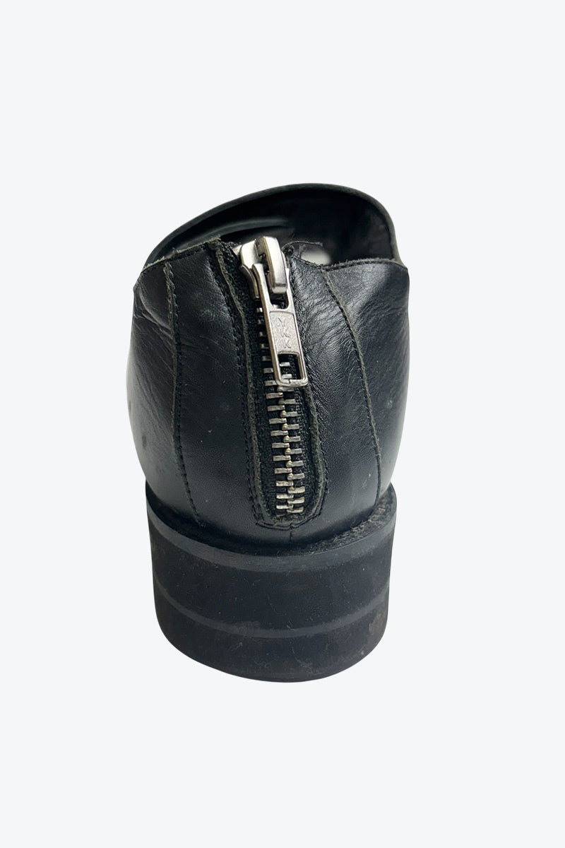 HELMUT LANG | HEEL ZIP MONK STRAP LEATHER SHOES [USED]