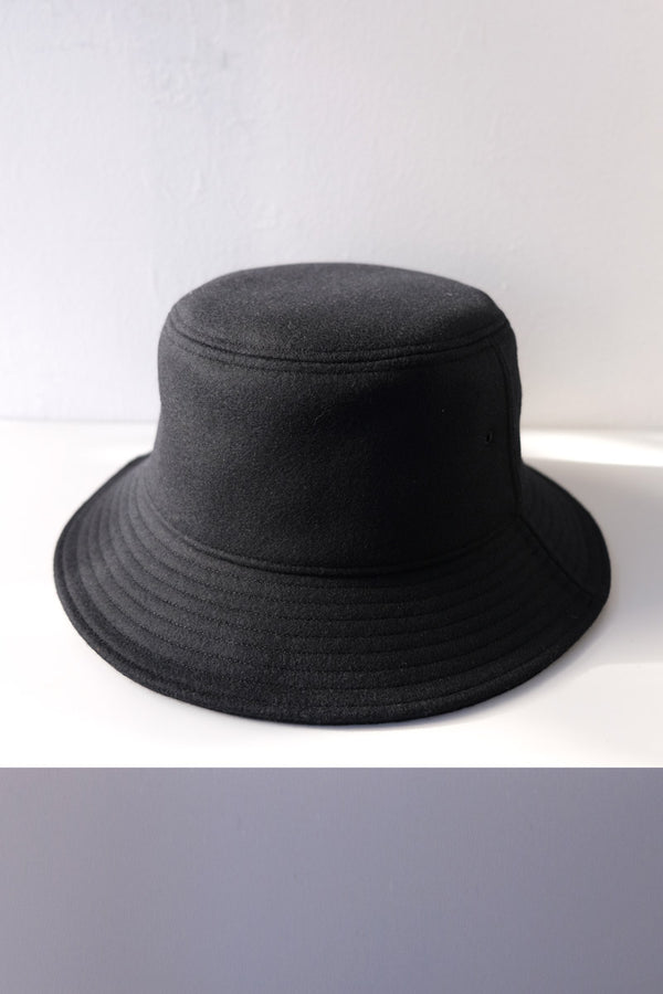 WATERPLOOF MELTON HAT / BLACK 