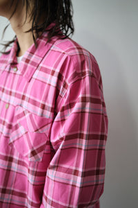 CLUB OVERSHIRT / PINK CHECK