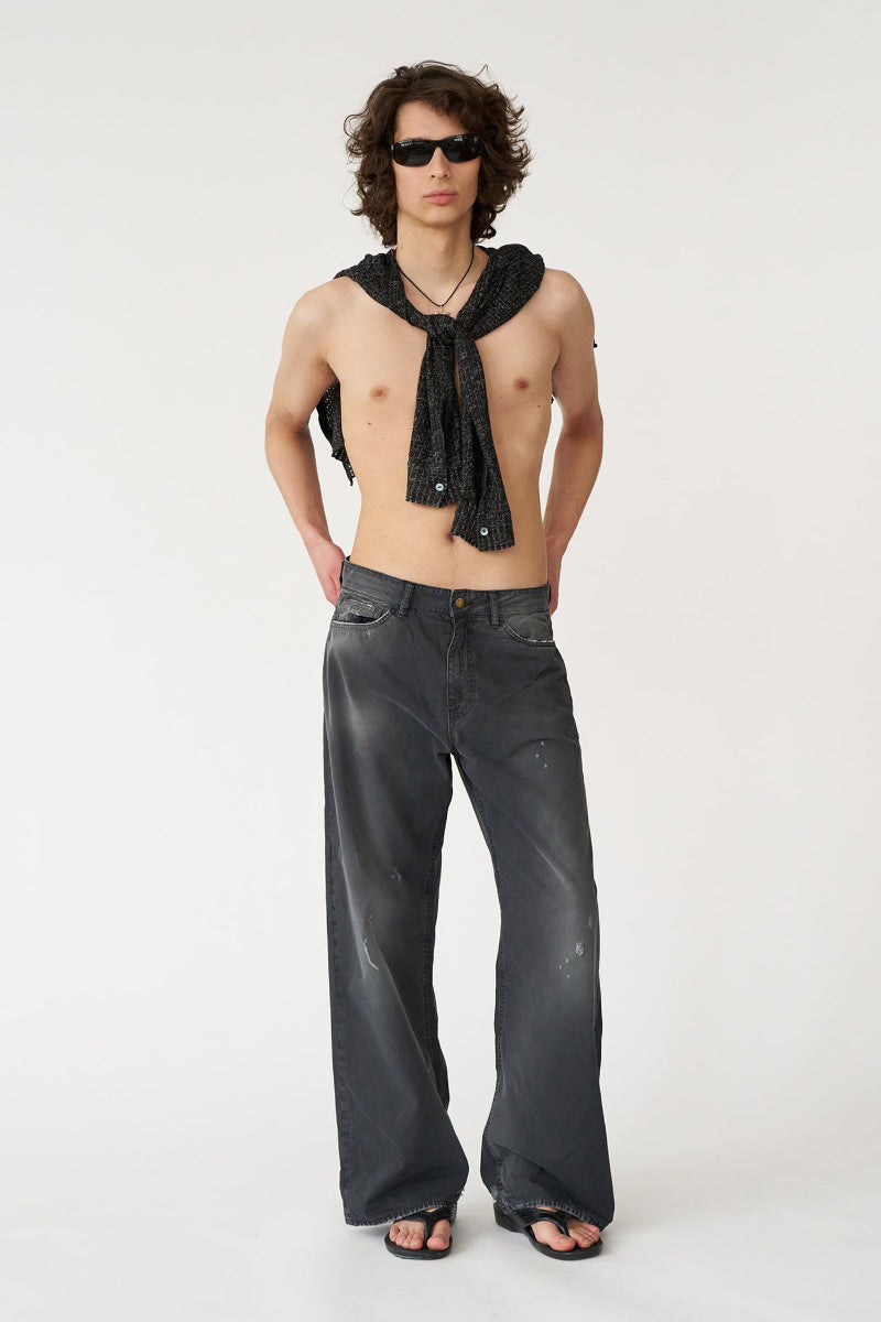 RALF CHINO TROUSERS / BLACK [26AW入荷予定]