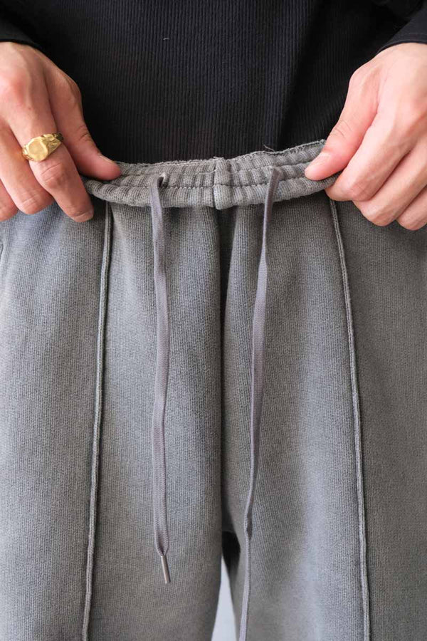 TRACK PANTS / WORN BLACK HEFTY FLEECE [20%OFF]