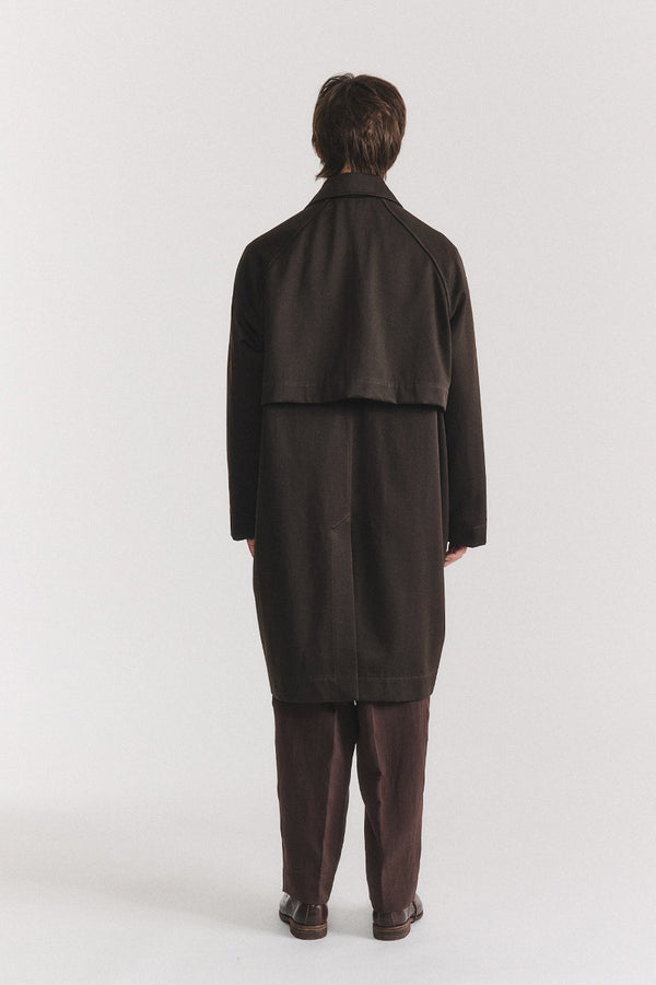 CARLYLE COAT - TWILL WOOL / BUNGA