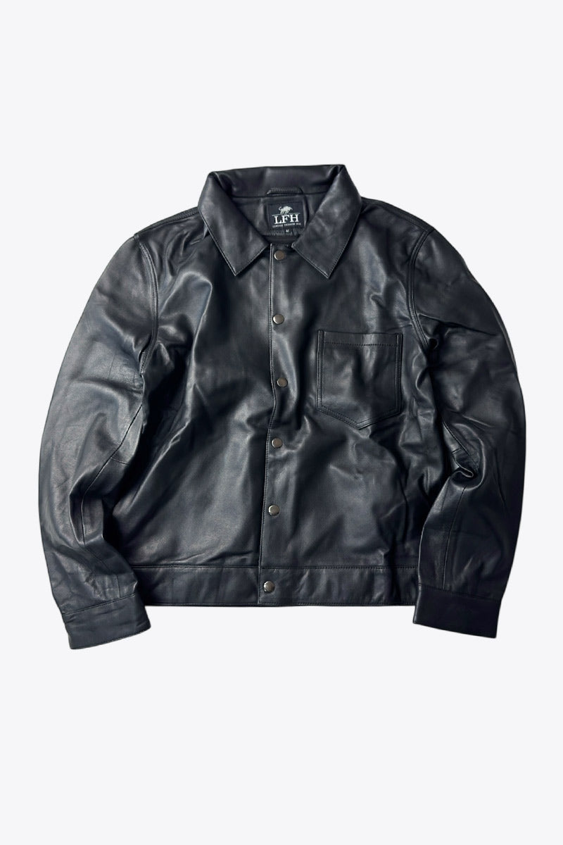 LEATHER FASHION HUB | 90'S LEATHER SHIRT [USED]