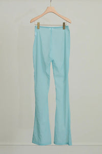 SKIN PU SEE-THROUGH PANTS / LIGHT BLUE