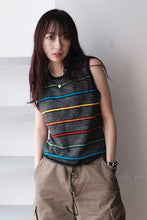 Load image into Gallery viewer, KAREN LESSLY | MADE IN USA 90&#39;S STRIPE TANK TOP [USED]