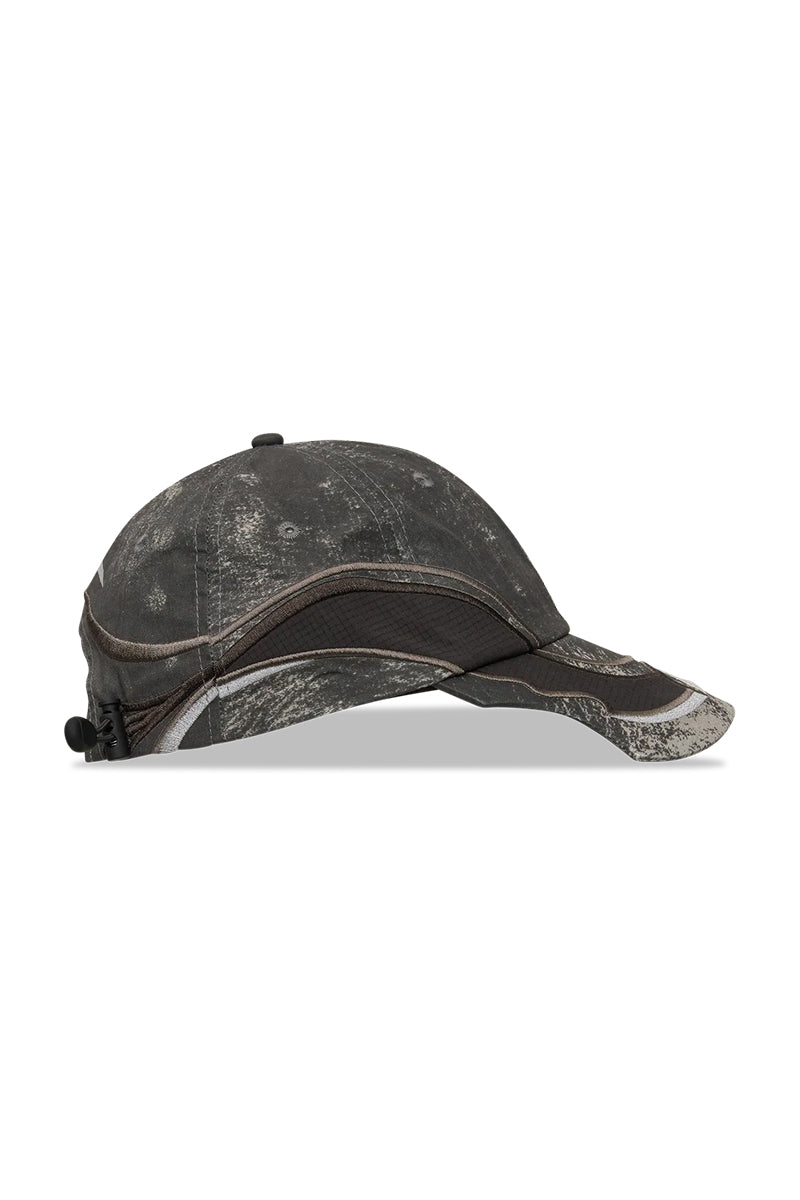RYLI EMBROIDERED 6-PANEL CAP / WASHED BLACK