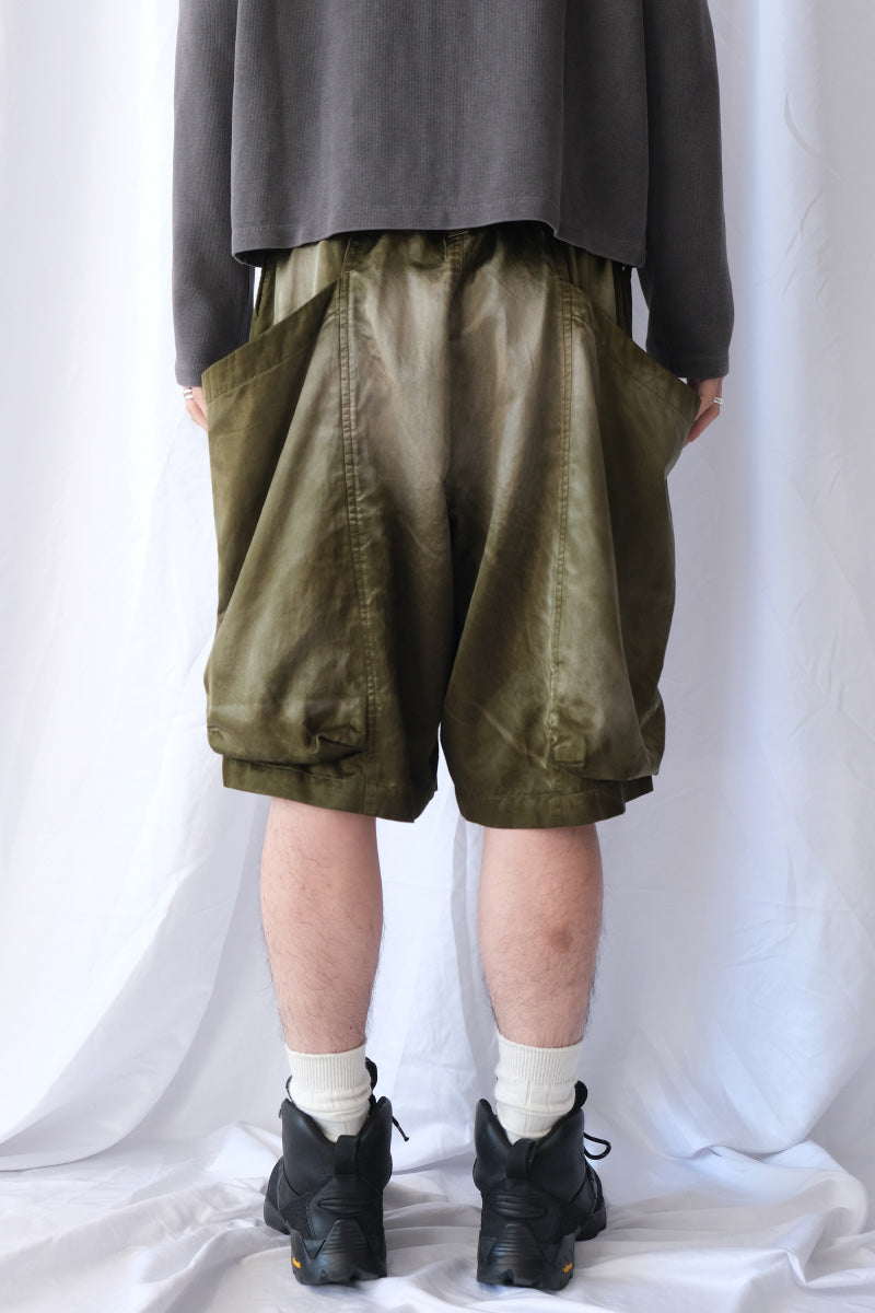 RUSTY SATIN GARDEN SHORTS .15 / OLIVE