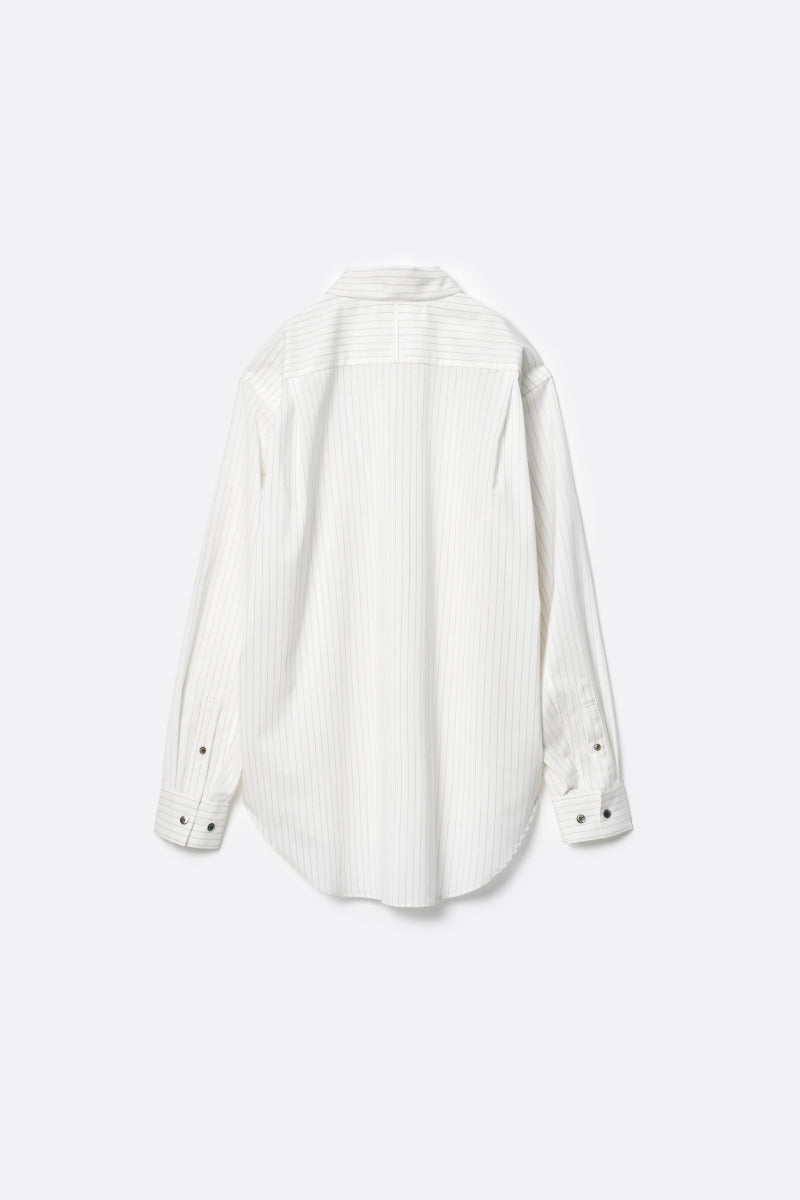 REGULAR FIT TAB COLLAR SHIRT / WHITE ST
