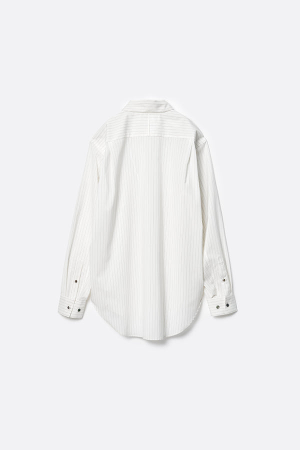 REGULAR FIT TAB COLLAR SHIRT / WHITE ST [Scheduled to arrive in Autumn/Winter 2026]
