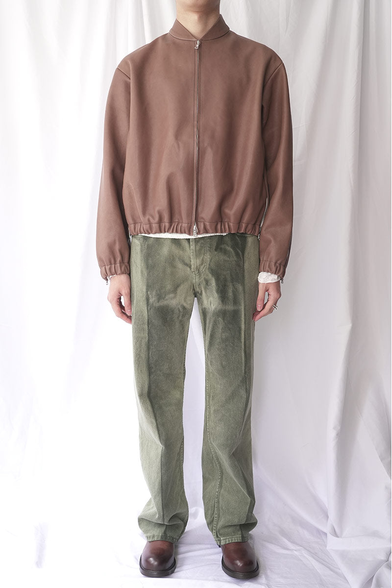 S18 NO.306 LEATHER SIX ZIPPER JACKET / BROWN