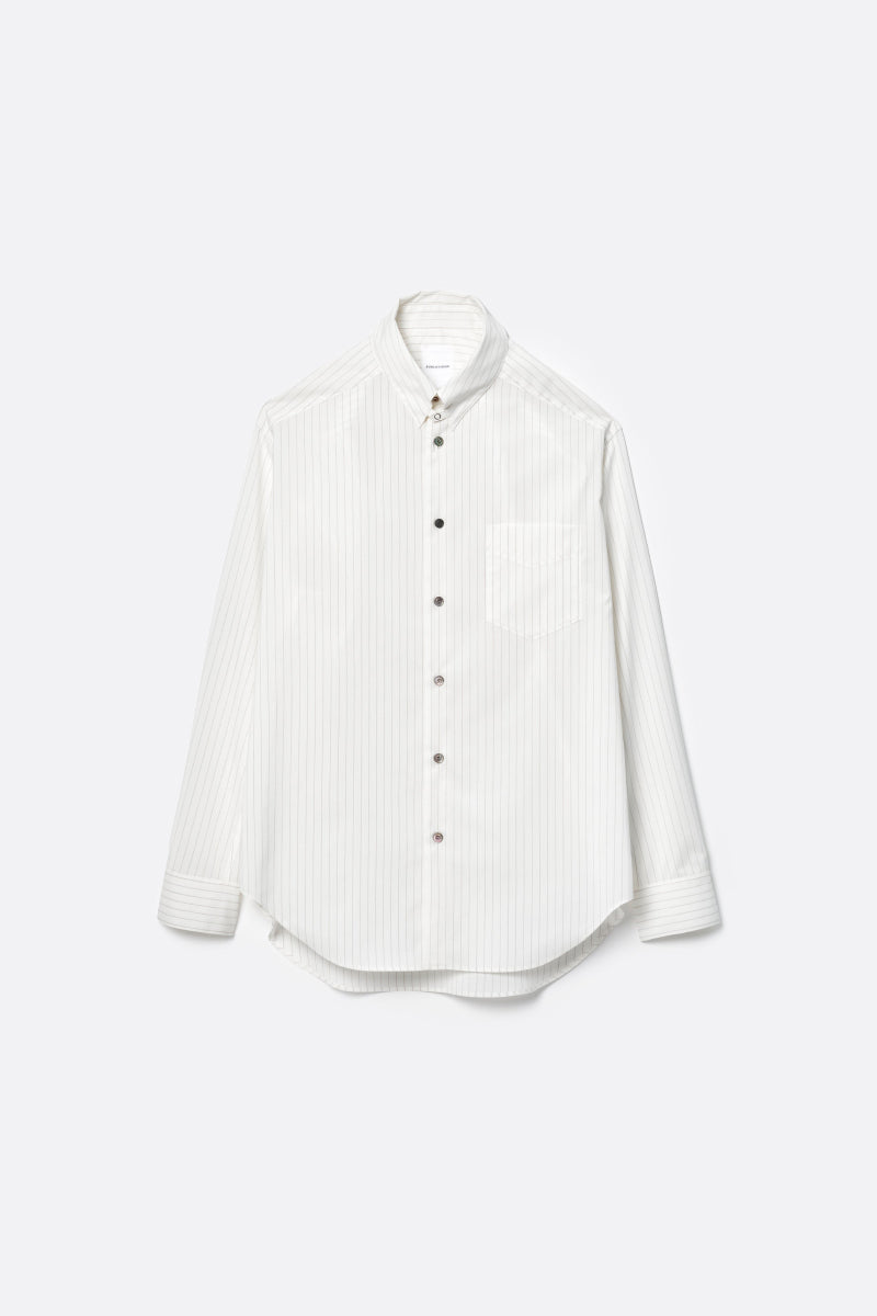 REGULAR FIT TAB COLLAR SHIRT / WHITE ST