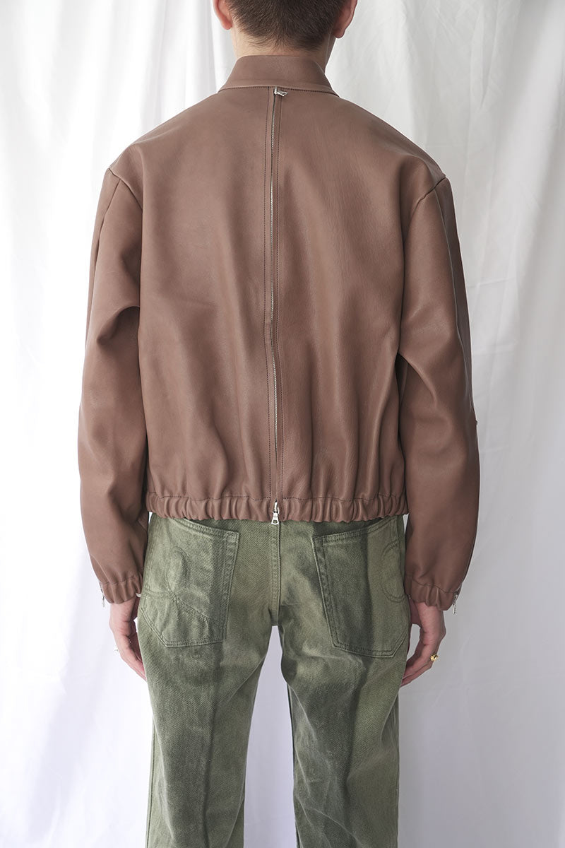 S18 NO.306 LEATHER SIX ZIPPER JACKET / BROWN