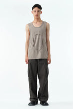 Load image into Gallery viewer, CIRCLE CUTTING FADE LAYERED TANKTOP .13 / SAND GREGE
