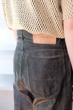 Load image into Gallery viewer, 2TUCK WIDE DENIM CORTED PANTS -ENTASIS Mk-Ⅱ- .11 / CORTED CHOCOLATE