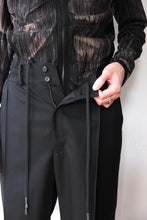 画像をギャラリービューアに読み込む, SUPER140 PINTUCK BAGGY EASY TROUSERS .12 / BLACK