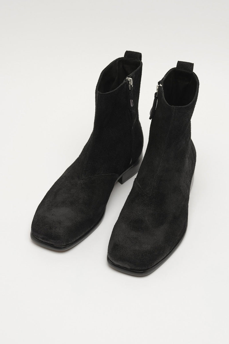 OUR LAGACY | MICHAELIS BOOT / WAXY BLACK SUEDE スエードブーツ – STOCK