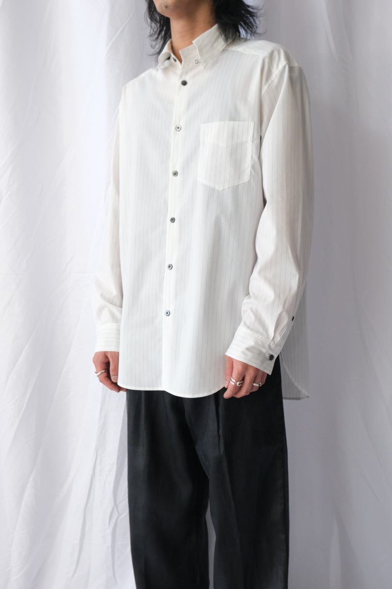 REGULAR FIT TAB COLLAR SHIRT / WHITE ST
