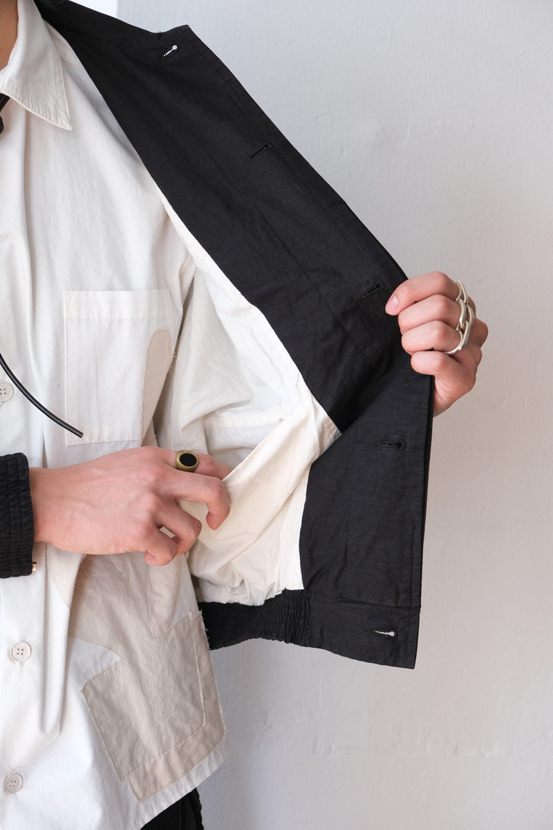 CASEY CASEY | MAMO BLOUSON-SAT / BLACK コットンジャケット – STOCK