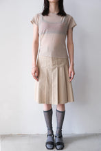 画像をギャラリービューアに読み込む, LAI MIDI PLEAT SKIRT / ECRU