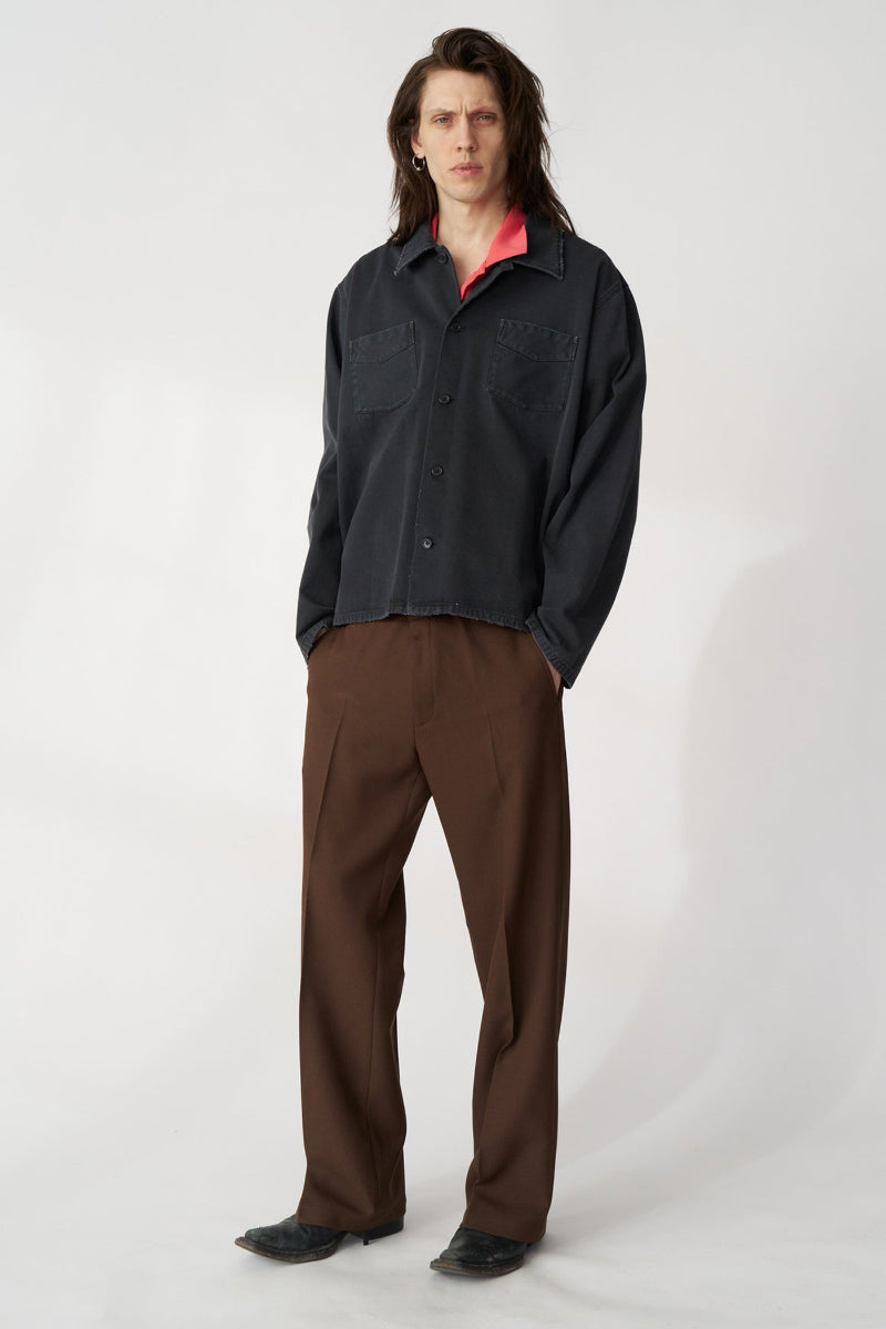 CLUB OVERSHIRT / WASHED BLACK [26AW入荷予定]