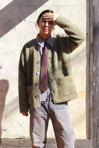 CARDIGAN / FRESH MOSS TUMBLE WOOL