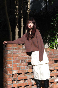 YUMMY CARDIGAN / BLUE ORANGE CANDY MELANGE [20%OFF]