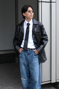 ALLEY JACKET / HEAVY GRAIN BLACK LEATHER