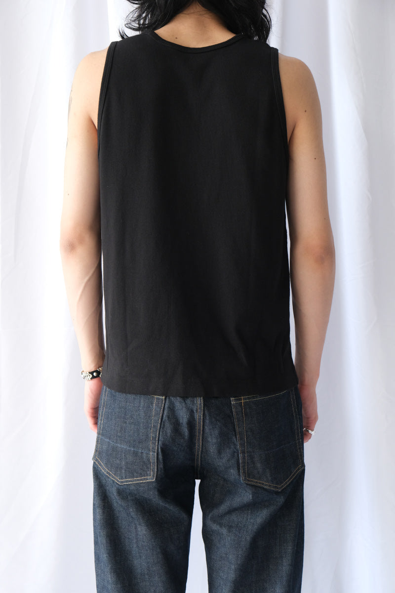 MAN-TLE×LADY WHITE CO. | R20 LWT-0 SINGLET 2PAC / BLACK RIB