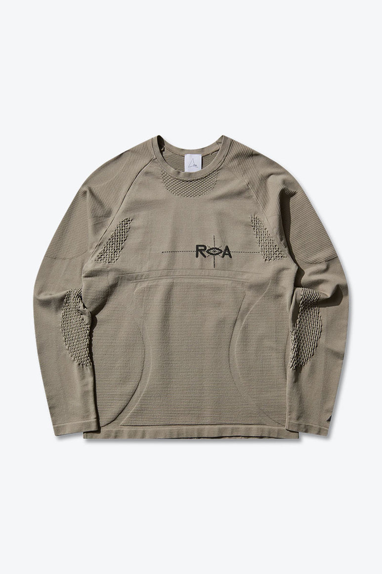 AUNE SEANMLESS KNIT LONG SLEEVE / PALE GREEN