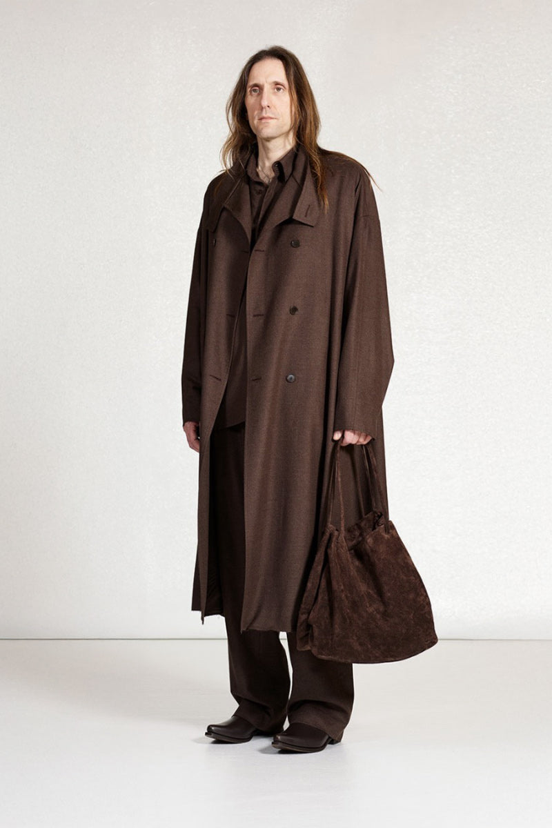 S19 NO.65 HEAVY WOOL OVERSIZED COAT / BROWN [金沢店][26AW入荷予定］