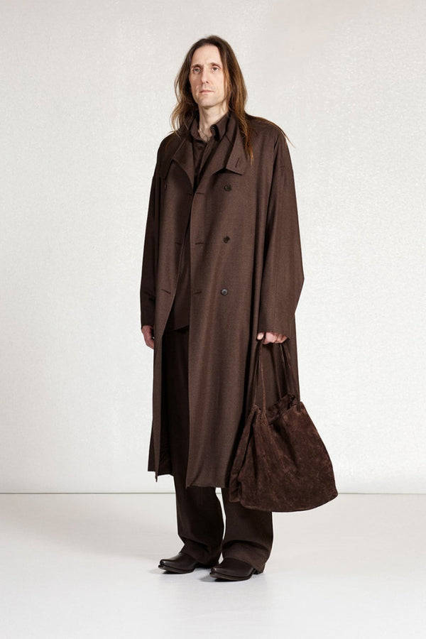 S19 NO.65 HEAVY WOOL OVERSIZED COAT / BROWN [金沢店][26AW入荷予定］