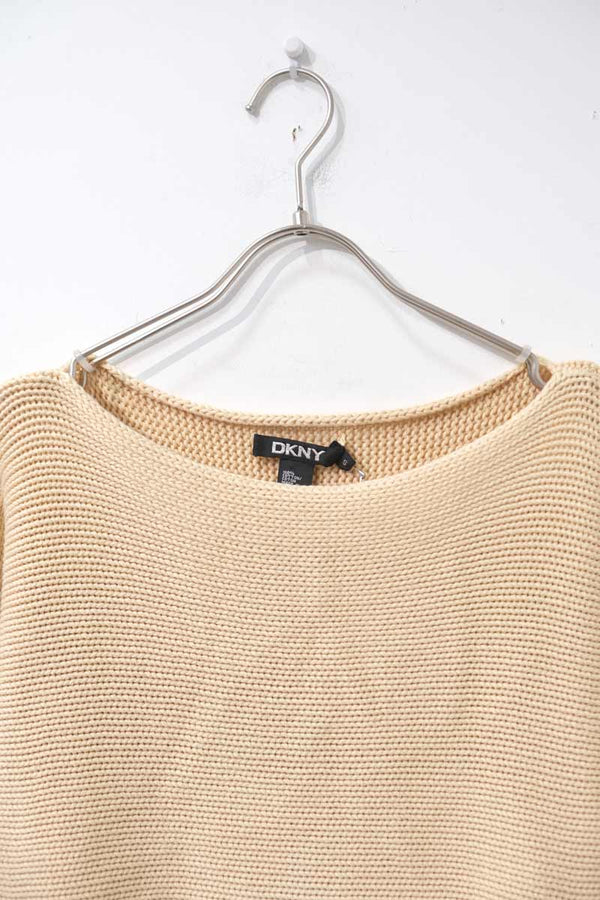 DKNY | 90'S COTTON FILLING KNIT SWEATER [USED]