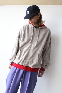 JAJA ZIP HOODIE / GREY MELANGE