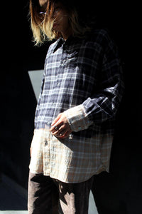 OVERGROWN SHIRT / BLEACHED AWAY BLACK CHECK