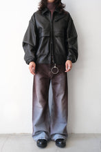 Load image into Gallery viewer, SHEEP LEATHER SHORT BLOUSON / BLACK
