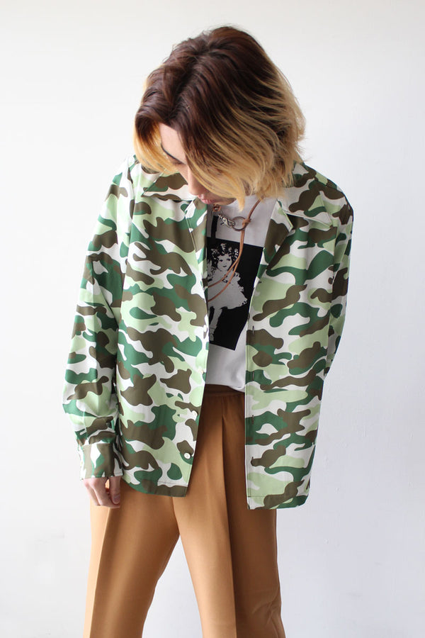 HARVEST OPNEN COLLAR SHIRT / GREEN CAMO [50%OFF]