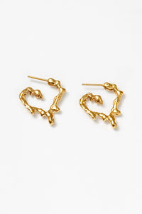 SMALL MIRIAM EARRINGS / 14K GOLD PLATED BRONZE