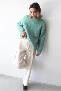 HARU SWEATER / TURQUOISE ALPACA