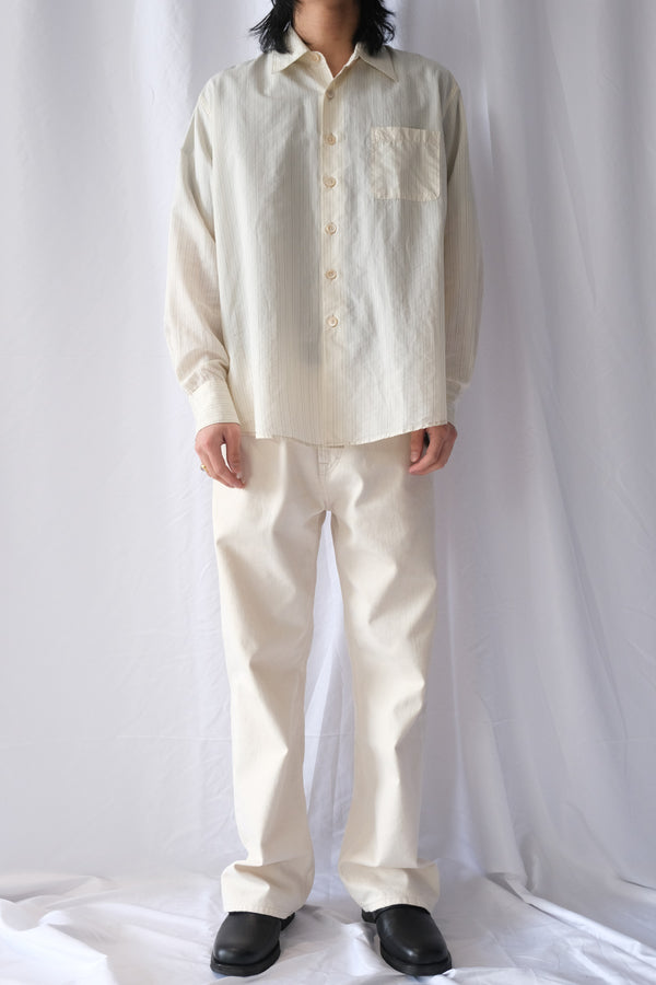 ABOVE SHIRT / FADED BONE WINDSTRIPE LYOCELL