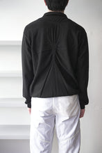 画像をギャラリービューアに読み込む, PINCHED WOOL KNIT POLO / BLACK