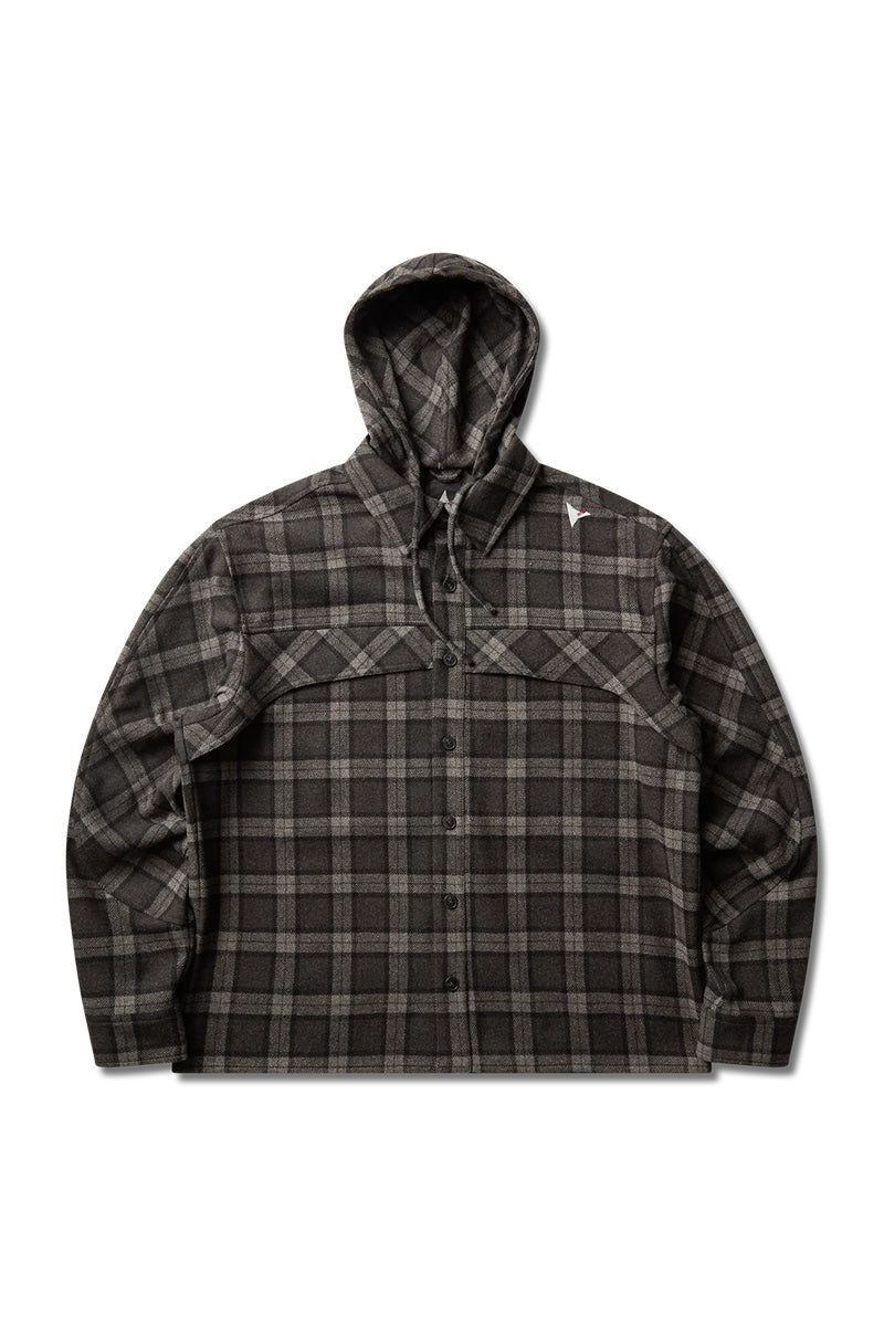 LOGGER WOOL CHECK LONG SLEEVE SHIRT  / ANTHRACITE
