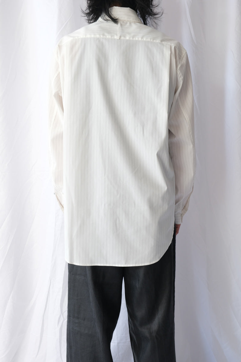 REGULAR FIT TAB COLLAR SHIRT / WHITE ST